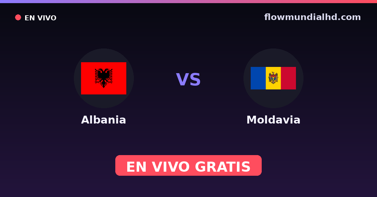 Albania vs Moldavia — Clasificacion Eurocopa · historial y dónde ver en vivo gratis en FlowMundial HD