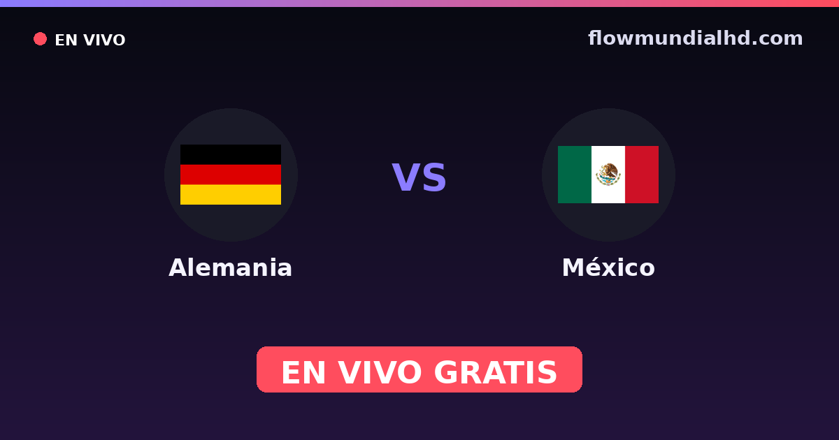 Alemania vs México — Confederations Cup, Mundial · historial y dónde ver en vivo gratis en FlowMundial HD