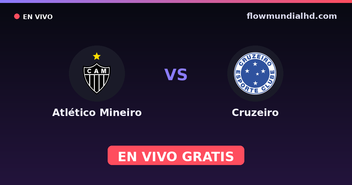 Atlético Mineiro vs Cruzeiro — Mineiro, Módulo I, Brasileirão Serie A · historial y dónde ver en vivo gratis en FlowMundial HD