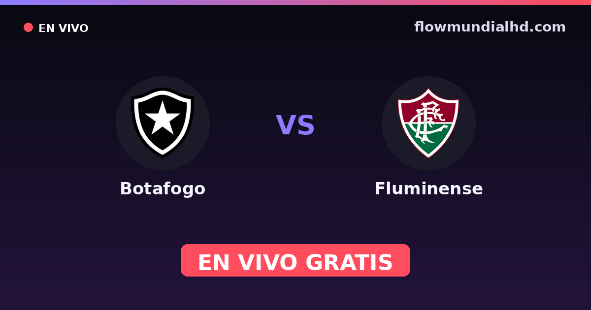 Botafogo vs Fluminense — Carioca, Brasileirão Serie A · historial y dónde ver en vivo gratis en FlowMundial HD