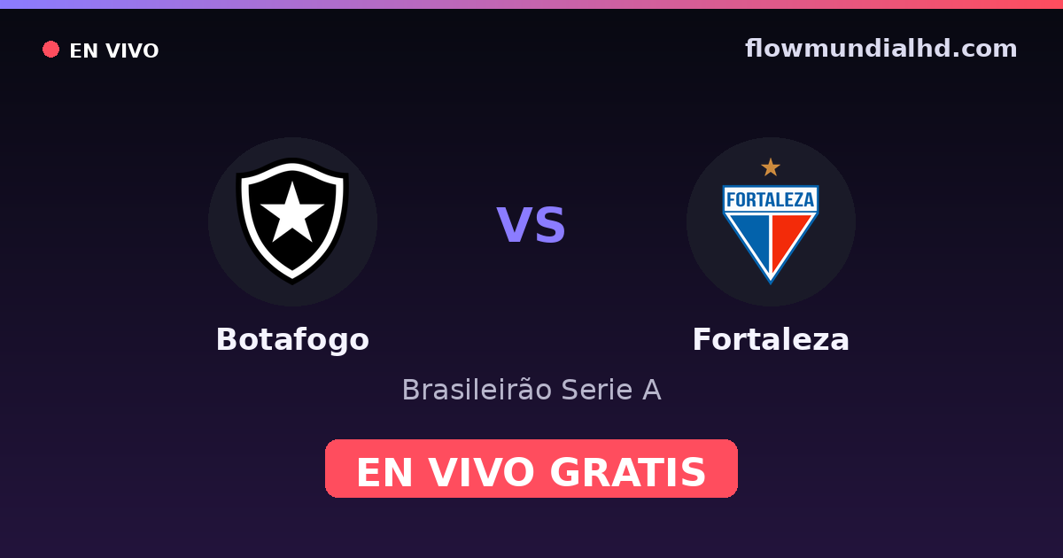 Botafogo vs Fortaleza — Brasileirão Serie A · historial y dónde ver en vivo gratis en FlowMundial HD