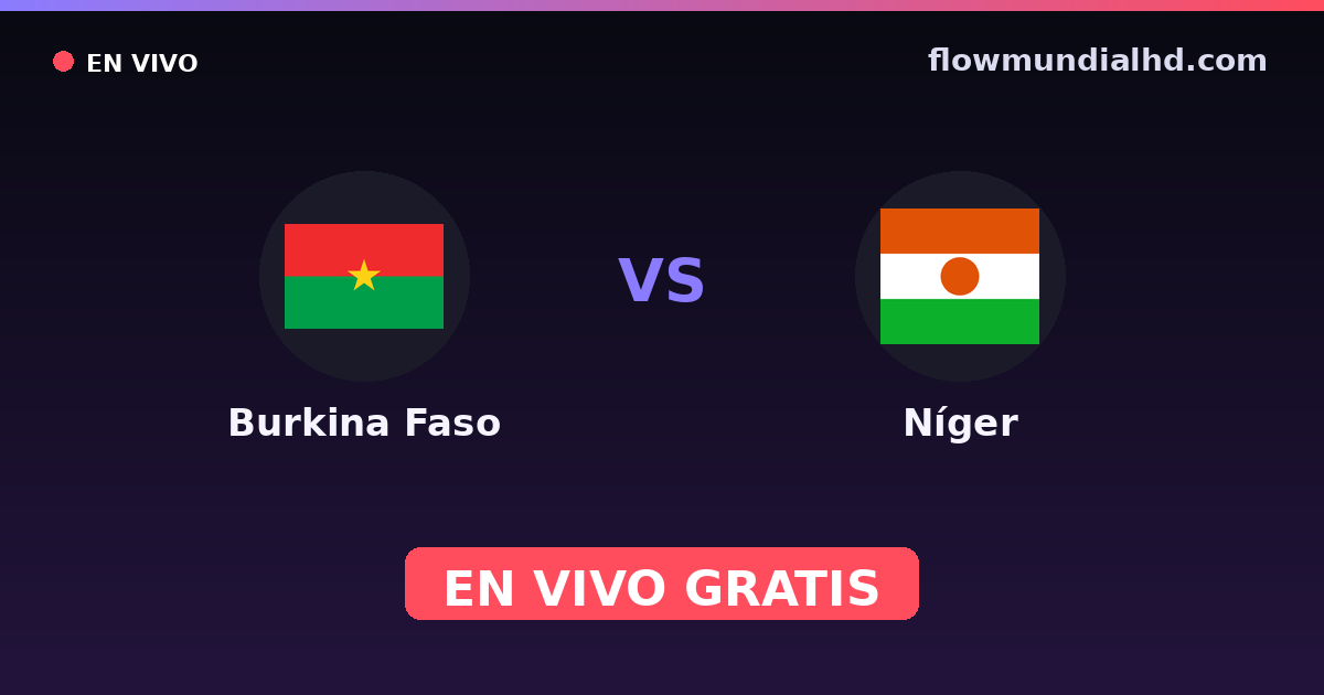 Burkina Faso vs Níger — World Cup Qual. CAF , Amistosos Internacionales · historial y dónde ver en vivo gratis en FlowMundial HD