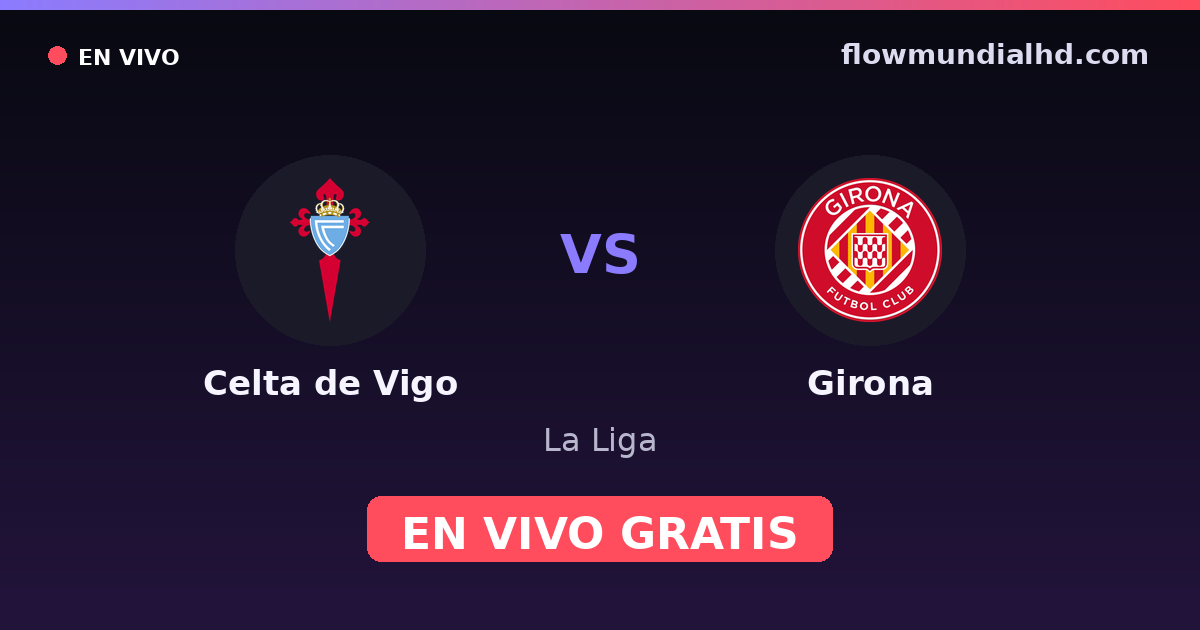 Celta de Vigo vs Girona — La Liga · historial y dónde ver en vivo gratis en FlowMundial HD