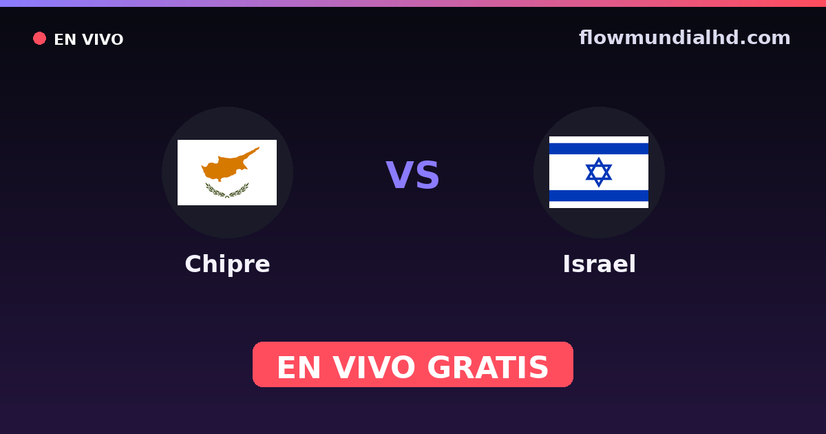 Chipre vs Israel — Clasificacion Eurocopa, Amistosos Internacionales · historial y dónde ver en vivo gratis en FlowMundial HD