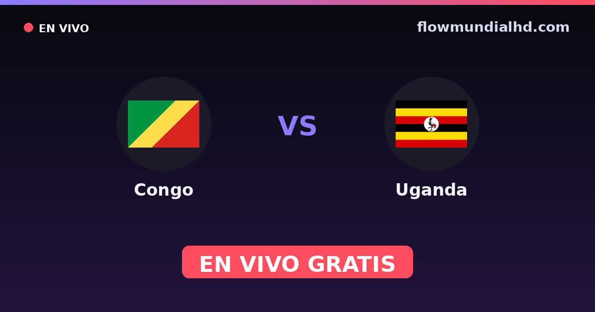 Congo vs Uganda — World Cup Qual. CAF , Clasificación Copa África · historial y dónde ver en vivo gratis en FlowMundial HD