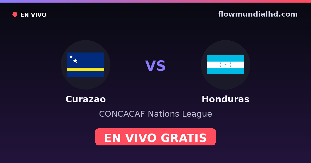 Curazao vs Honduras — CONCACAF Nations League, Copa Oro · historial y dónde ver en vivo gratis en FlowMundial HD