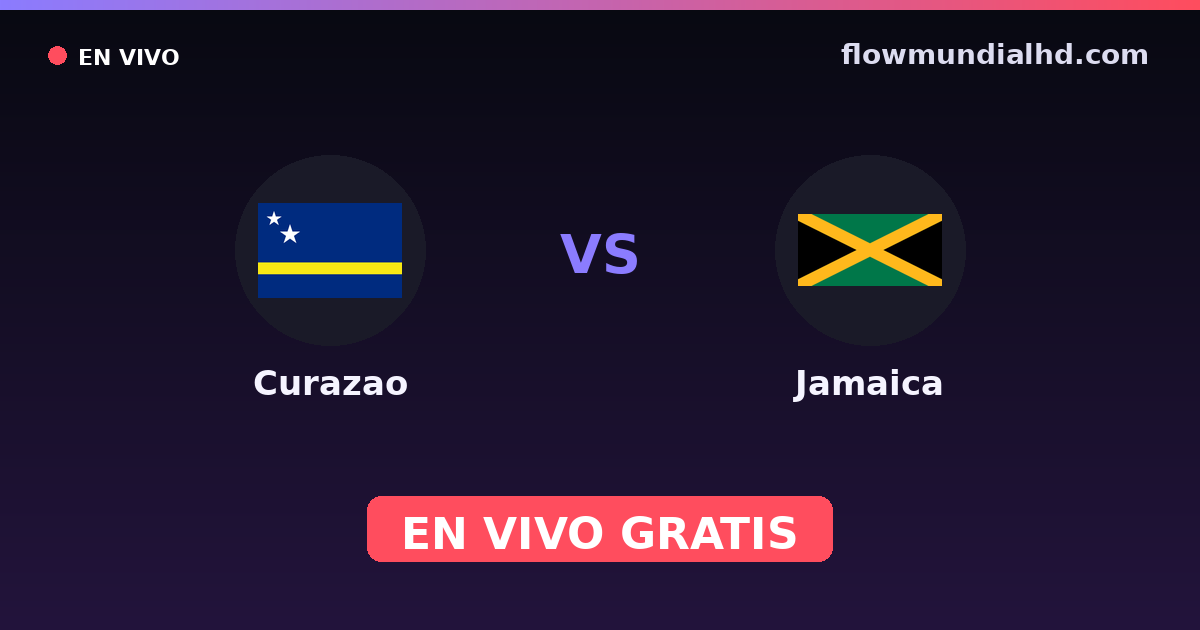 Curazao vs Jamaica — Eliminatorias CONCACAF al Mundial, Copa Oro · historial y dónde ver en vivo gratis en FlowMundial HD