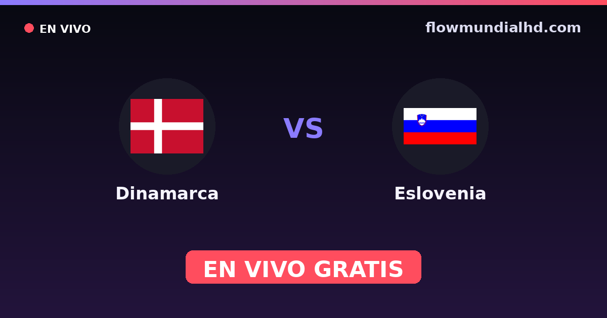 Dinamarca vs Eslovenia — Clasificacion Eurocopa, Eurocopa · historial y dónde ver en vivo gratis en FlowMundial HD