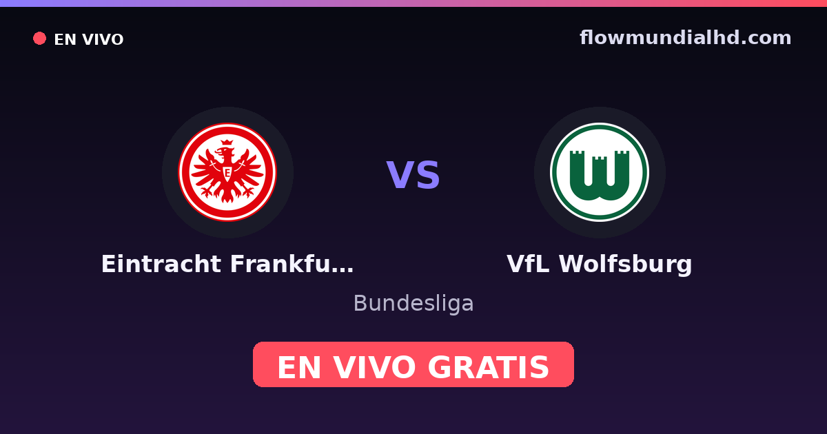 Eintracht Frankfurt vs VfL Wolfsburg — Bundesliga · historial y dónde ver en vivo gratis en FlowMundial HD