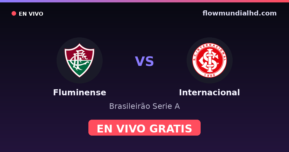 Fluminense vs Internacional — Brasileirão Serie A, Copa do Brasil · historial y dónde ver en vivo gratis en FlowMundial HD