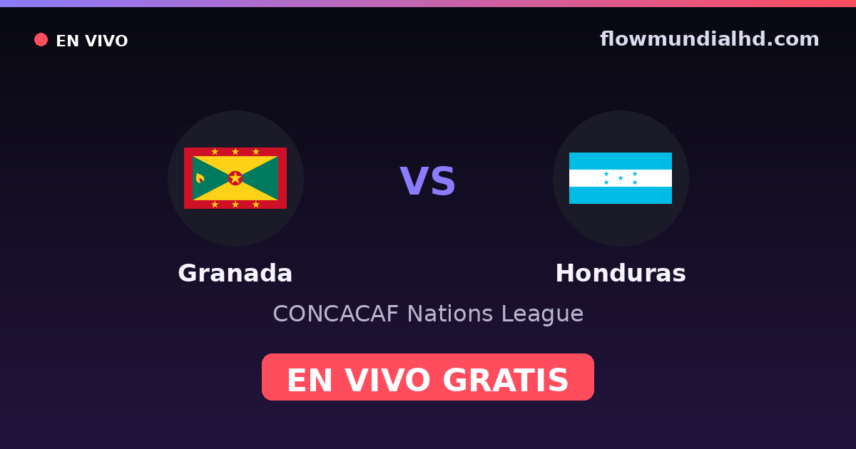 Granada vs Honduras — CONCACAF Nations League, Copa Oro · historial y dónde ver en vivo gratis en FlowMundial HD