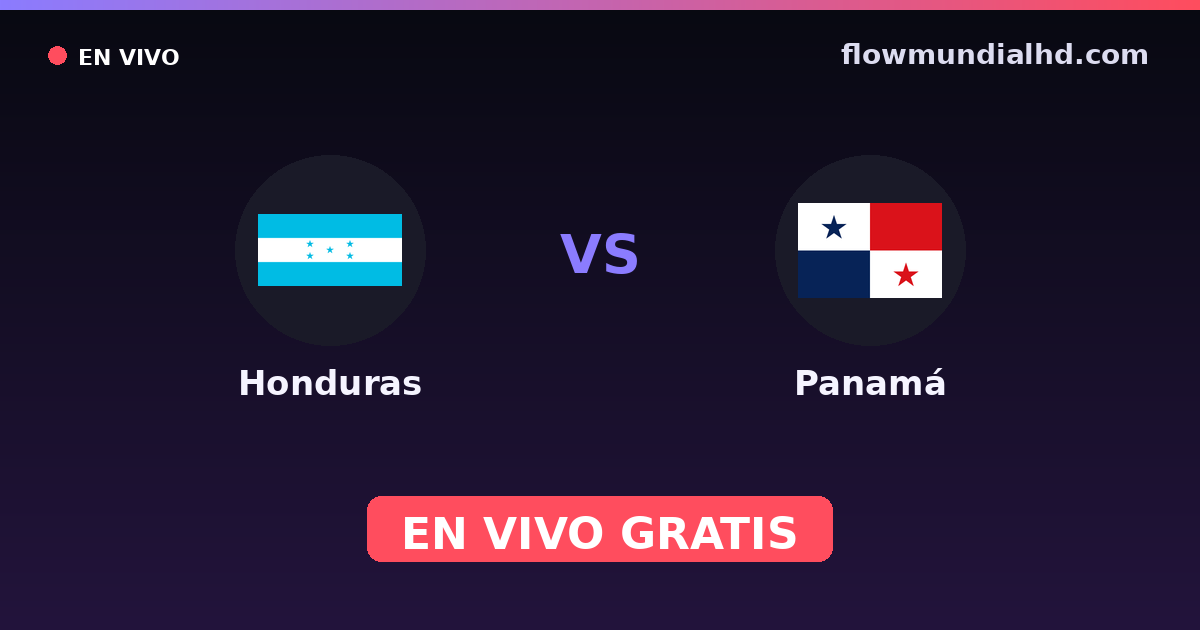 Honduras vs Panamá — Copa Centroamericana, Eliminatorias CONCACAF al Mundial · historial y dónde ver en vivo gratis en FlowMundial HD