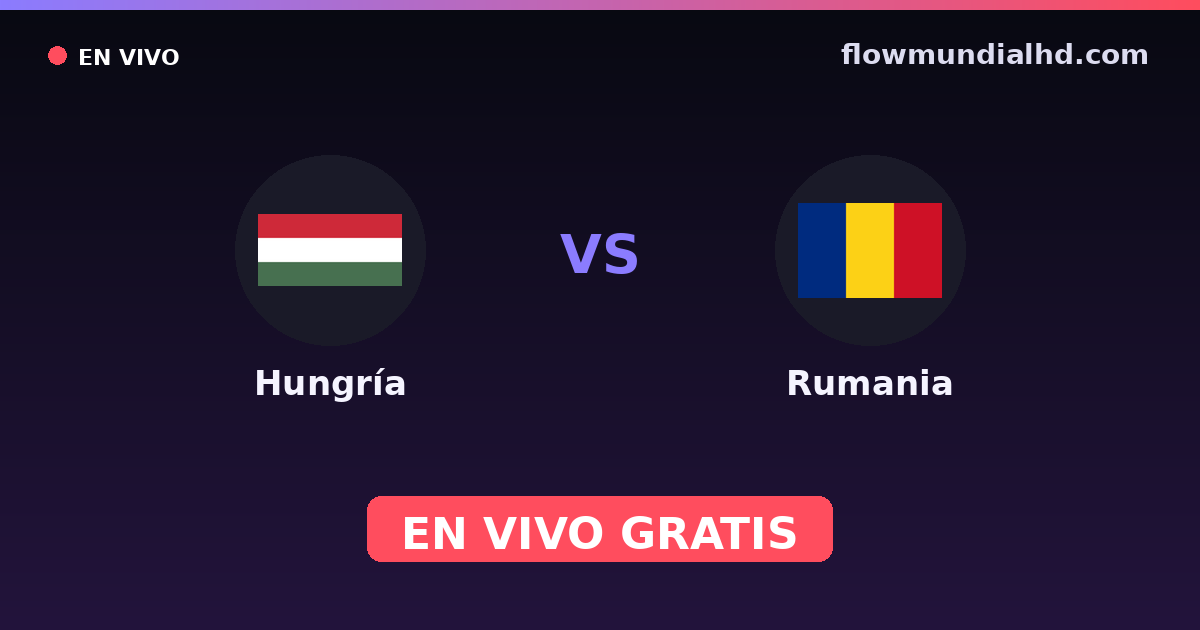 Hungría vs Rumania — Clasificacion Eurocopa, Eliminatorias UEFA · historial y dónde ver en vivo gratis en FlowMundial HD