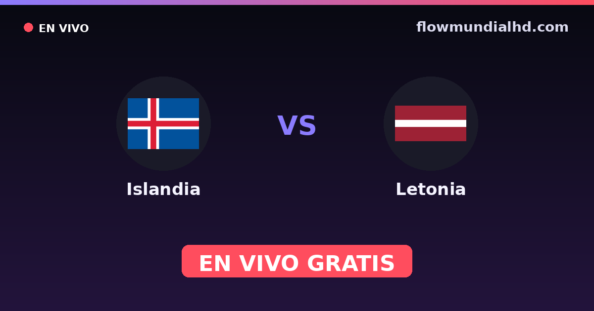 Islandia vs Letonia — Baltic Cup, Clasificacion Eurocopa · historial y dónde ver en vivo gratis en FlowMundial HD