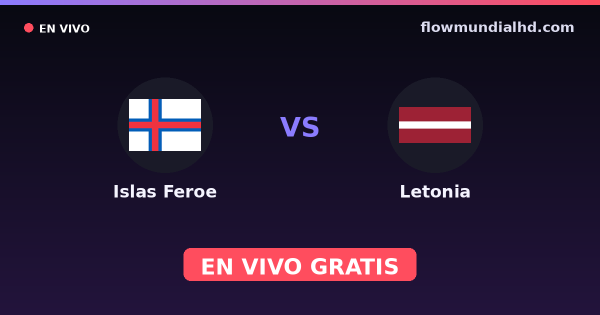 Islas Feroe vs Letonia — Baltic Cup, Amistosos Internacionales · historial y dónde ver en vivo gratis en FlowMundial HD