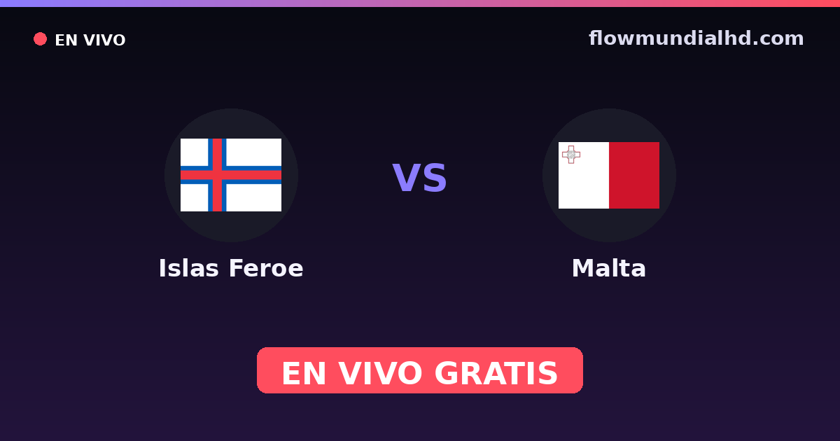 Islas Feroe vs Malta — Clasificacion Eurocopa, Amistosos Internacionales · historial y dónde ver en vivo gratis en FlowMundial HD