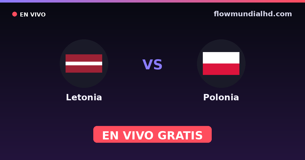 Letonia vs Polonia — Clasificacion Eurocopa, Amistosos Internacionales · historial y dónde ver en vivo gratis en FlowMundial HD