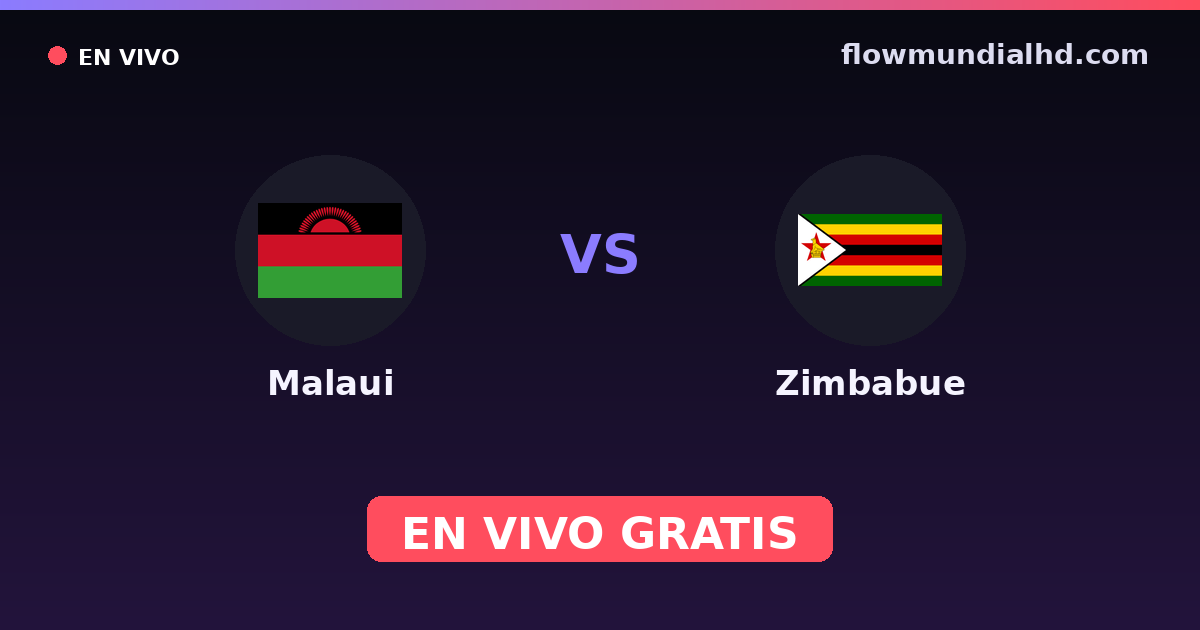 Malaui vs Zimbabue — Copa COSAFA, Copa África · historial y dónde ver en vivo gratis en FlowMundial HD