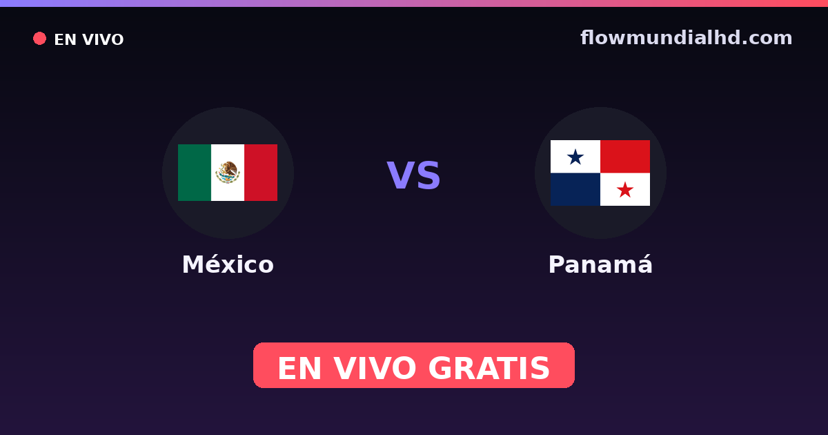 México vs Panamá — Eliminatorias CONCACAF al Mundial, Amistosos Internacionales · historial y dónde ver en vivo gratis en FlowMundial HD