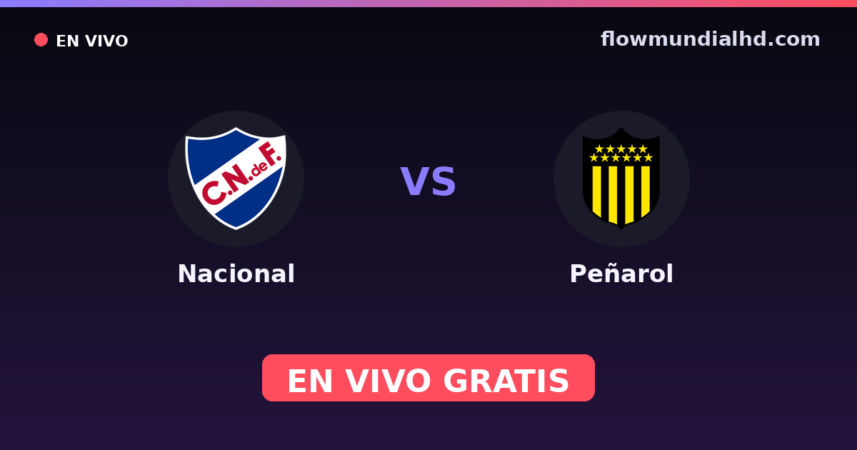 Nacional vs Peñarol — Uruguay LUB · historial y dónde ver en vivo gratis en FlowMundial HD