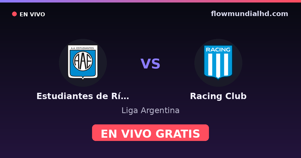 Estudiantes de Río Cuarto vs Racing Club — Liga Argentina — 5 de octubre de 2026, 00:30 UTC · ver en vivo gratis en FlowMundial HD